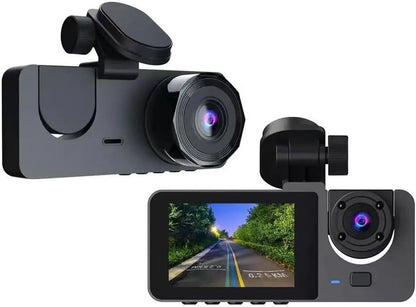 Dash Camera for Front and Inside Car Security - Dual Dash Cam 1080P Car Video Recorder with Audio, 2'' IPS Screen, Night Vision, G-Sensor, WDR